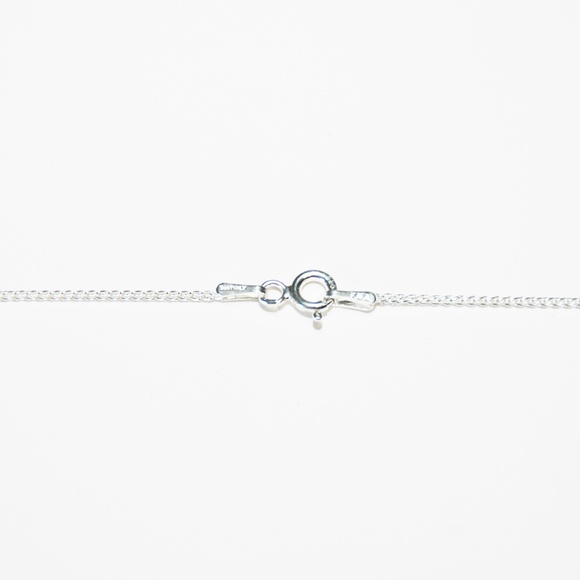 925 Sterling Silver CZ Star Pendant Chain Necklace - Picture 3 of 4